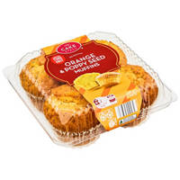 The Cake Stall Orange & Poppyseed Muffins 4 Pack 420G