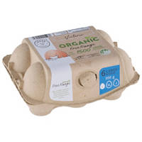 Just Organic Organic Large Free Range Eggs 6 Pack 300G