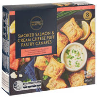 Specially Selected Smoked Salmon & Cream Cheese Puff Pastry Canapes 240G