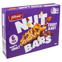 Hillcrest Fruit Free Nut Bars 6 Pack 210G