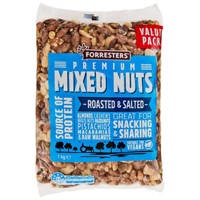 Forresters Roasted & Salted Mixed Nuts 1Kg