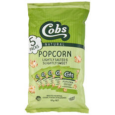Lightly Salted & Slightly Sweet Gluten Free Popcorn 5 Pack 65g
