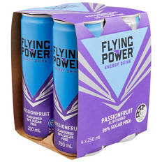 Sugar Free Passionfruit Energy Drink 4 Pack 250ml