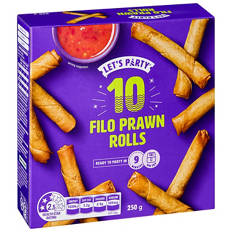 Filo Prawn Rolls 10 Pack 250g