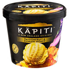 Passionfruit & Kamahi Honey Ice Cream 1L