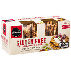 Gluten Free Specialty Crackers Raisin and Pumpkin 100g