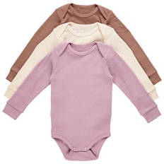 Baby Girls Organic Cotton Bodysuit 3 Pack
