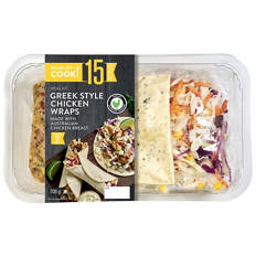 Greek Style Chicken Tortilla Wrap Meal Kit 708g