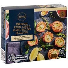 Premium Extra Large Maple Bacon Scallops 270g