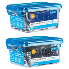 Solar Icicle Lights 200 Pack