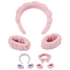 Spa Headband & Wrist Band Set 3 Piece