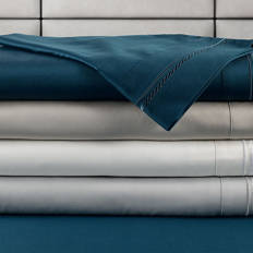 410 Thread Count Embroidered Fitted Sheet Set Queen Size