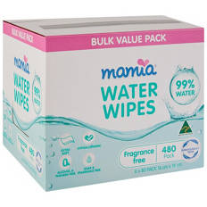 Baby Water Wipes 6 x 80 Pack