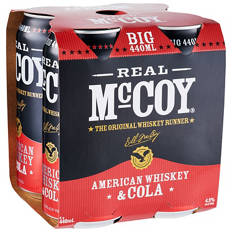 Whiskey and Cola Cans 4 Pack 400ml