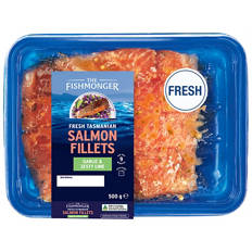 Fresh Tasmanian Salmon Fillets with Garlic & Zesty Lime 4 Pack 500g
