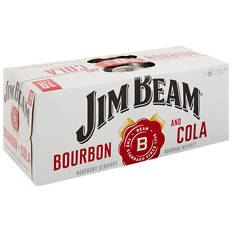 Jim Beam White & Cola Can 10x375ml