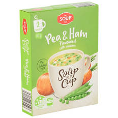 Pea & Ham Flavoured with Croutons Soup in a Cup 2 Pack 60g