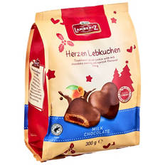 Herzen Lebkuchen Gingerbread Hearts Milk Chocolate 300g