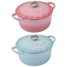 Cast Iron Dutch Oven with Flower Lid