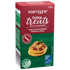 Sundried Tomato And Basil Tuna Treats with Crackers 112g