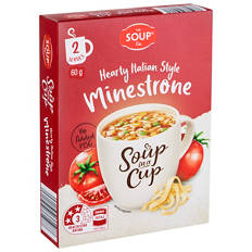 Soup in a Cup Hearty Italian Style Minestrone 2 Pack 60g
