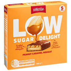 Low Sugar Peanut Caramel Nougat Bars 5 Pack 160g