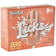 Mini Licks Milk Chocolate 6 Pack 378ml