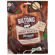 Teriyaki Cured and Air Dried Beef Slices 100g