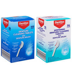 Denture Cleaning Tablets with Denture Brush