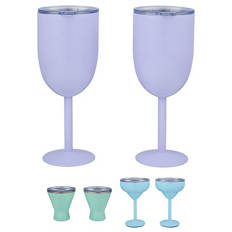 Double-Walled Stainless Steel Wine or Cocktail Cups