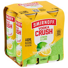Vodka Crush Lemon & Lime 4 Pack 440ml