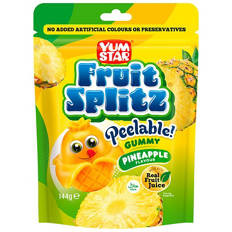 Fruit Splitz Peelable Gummy Pineapple 144g