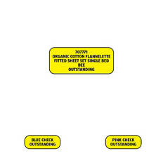 Organic Cotton Flannelette Fitted Sheet Set Single Bed