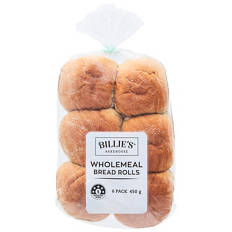 Wholemeal Bread Rolls 6 Pack 450g