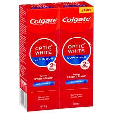 Optic White Luminous 2% Whitening Toothpaste 2x85g