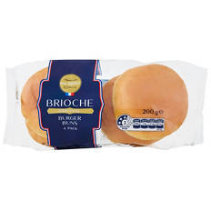 Sliced Brioche Burger Buns 4 Pack 200g