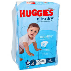 Boys Size 4 Toddler Nappies 36 Pack