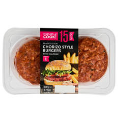 Chorizo Style Burgers 500g