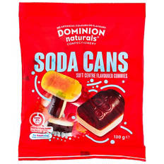 Soda Cans Soft Centre Flavoured Gummies 130g