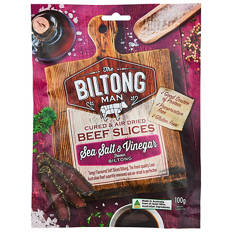 Sea Salt & Vinegar Chilli Cured and Air Dried Beef Slices 100g
