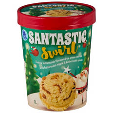 Santastic Swirl Ice Cream 1L