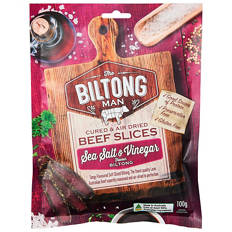 Salt & Vinegar Biltong Slices 100g