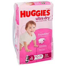 Girls Size 4 Toddler Nappies 36 Pack