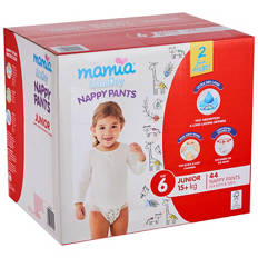 Size 6 Nappy Pants Junior 15+ kg 44 Pack