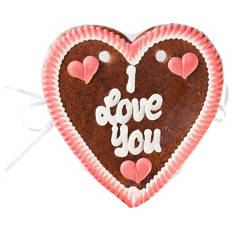 German Gingerbread Heart I Love You 240g