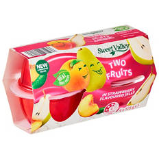 Two Fruits in Strawberry Jelly 4 Pack 125g