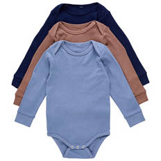 Baby Boys Organic Cotton Bodysuit 3 Pack