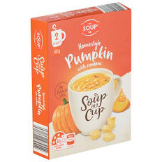 Homestyle Pumpkin with Croutons Soup in a Cup 2 Pack 60g