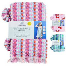 Children's Spa Bath Wrap and Head Band