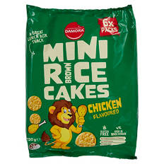 Mini Brown Rice Cakes Chicken 6 Pack 120g